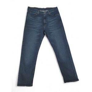 Wrangler‎ Mens 36x34 Straight Leg Blue Denim Jeans Stretch Classic Fit